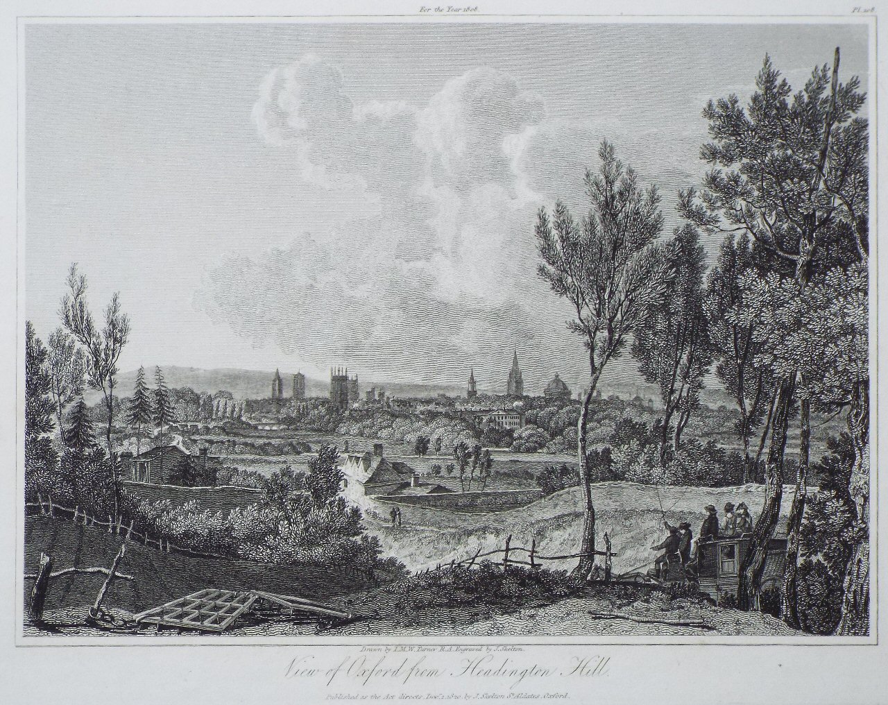 Print - View of Oxford from Headington Hill. - Skelton